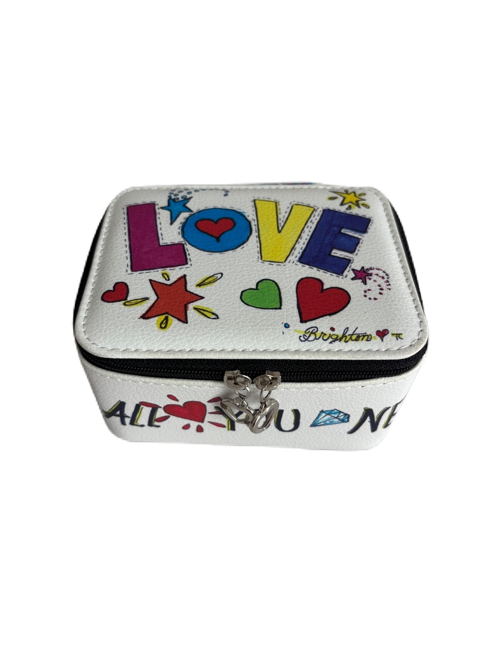 Brighton Love Is All You Need Travel Zip Jewelry Case